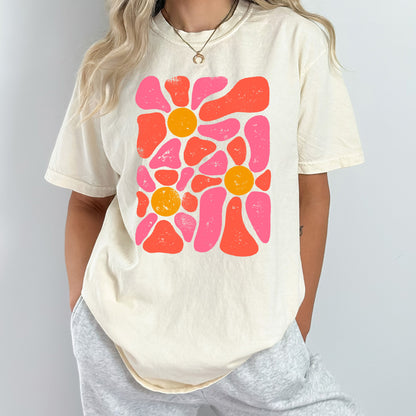 Retro Floral Graphic T-Shirt