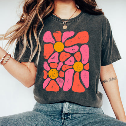 Retro Floral Graphic T-Shirt