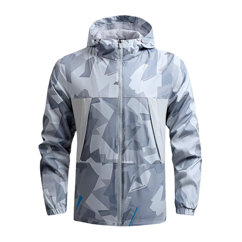 Camouflage Hooded Windbreaker Jacket