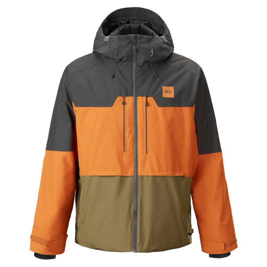 Men's Color Block Waterproof Hooded Outdoor Jacket