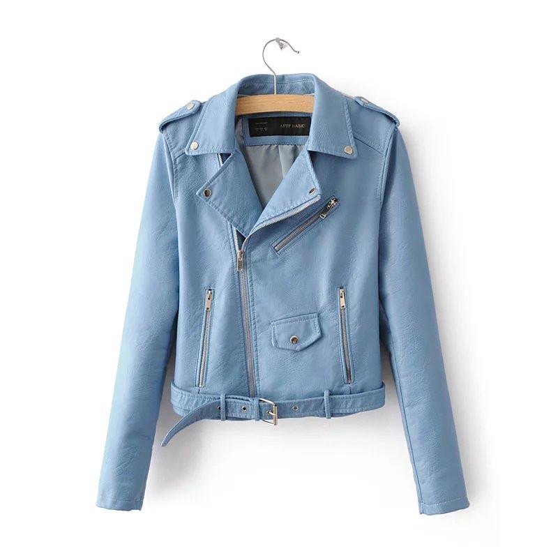 Women’s Light Blue Biker Jacket